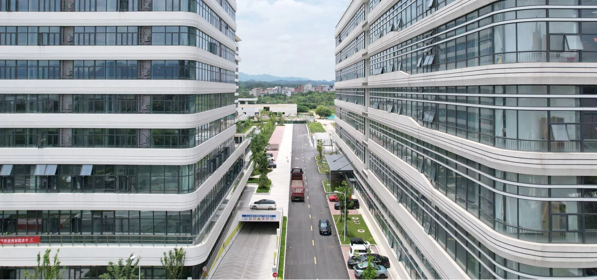 Company office building exterior