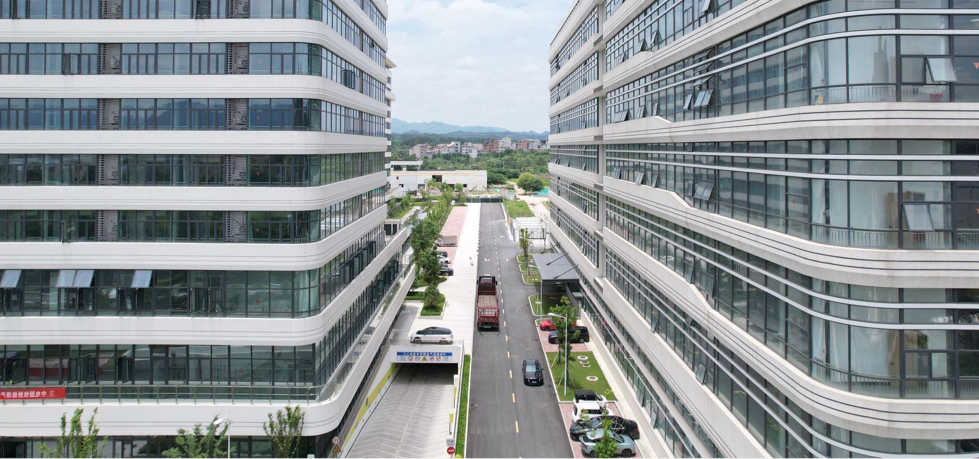 Company office building exterior